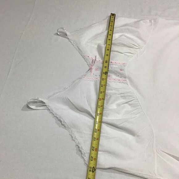 Velrose Vintage Dress Slip White Prairie Style Slip Dress Lingerie USA Made - Picture 5 of 8